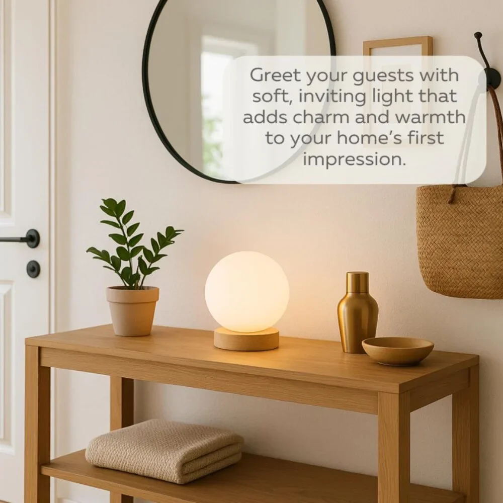 Glass Globe Light with LED Bulb - B